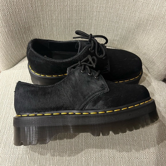 Dr. Martens 1461 Hair On Quad Platform Derby shoes Mens Size 7 , women’s 8 New main image 11